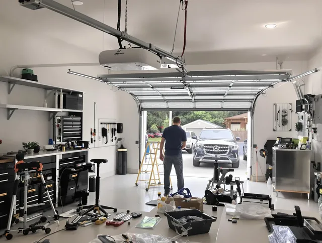 Garage door opener installation by Maynard Garage Door Repair in Maynard
