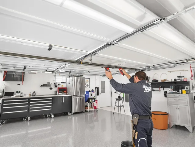 Overhead garage door repair service by Maynard Garage Door Repair in Maynard