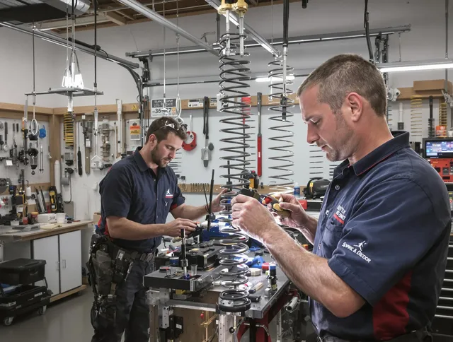 Garage door spring repair service by Maynard Garage Door Repair in Maynard